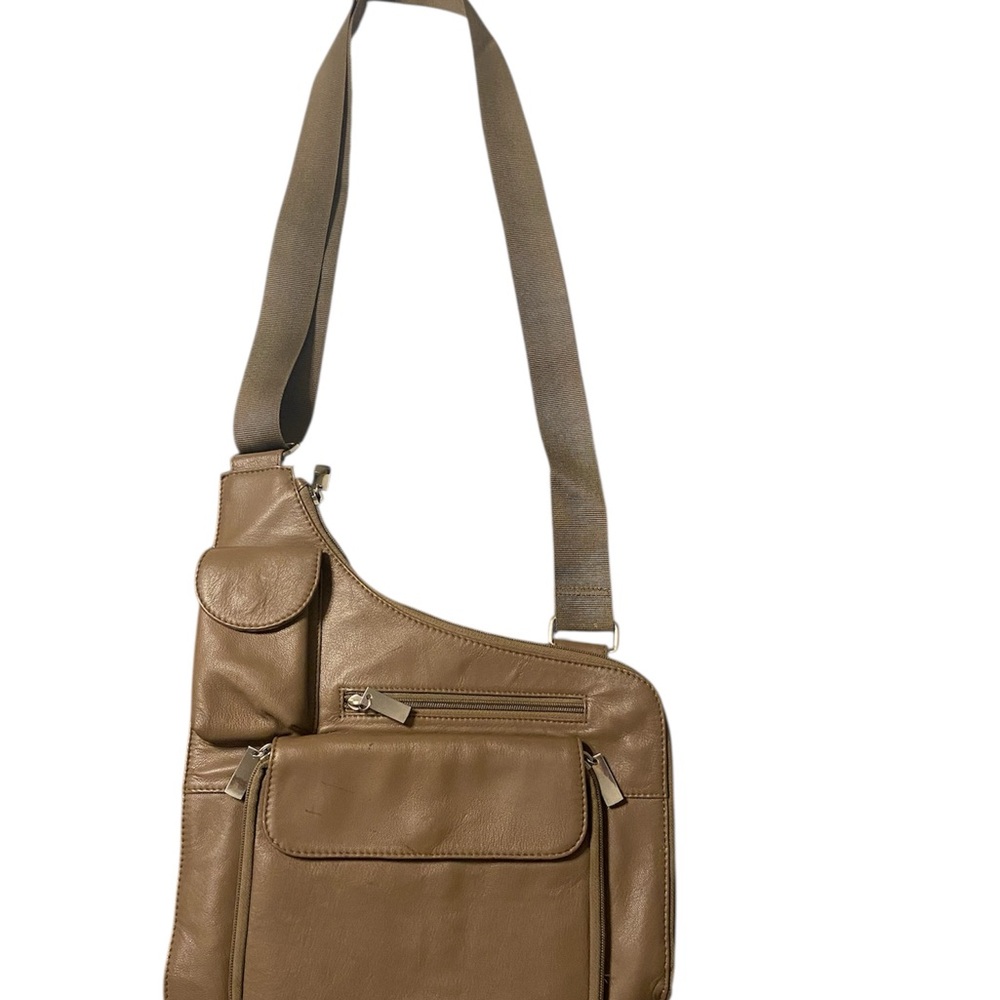 Tan Leather Crossbody Bag